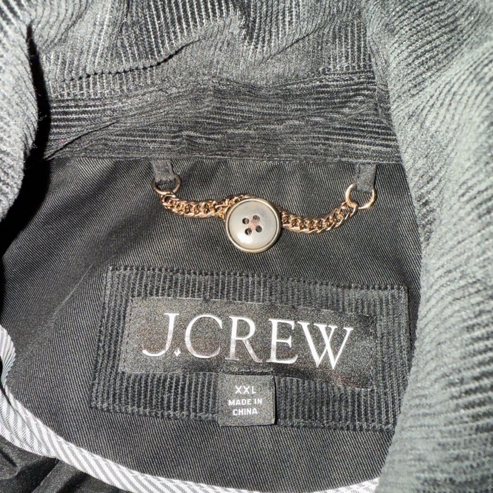 J Crew Collection Long Waxed Barn Jacket Removable Vest Black NWT Size L - Picture 3 of 15